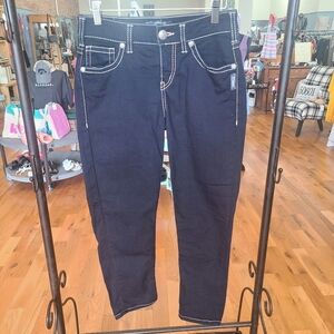 Silver Suki High Capri Dark Wash Size W28/L24